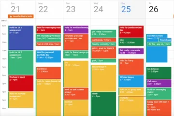 how to use calendar color coding