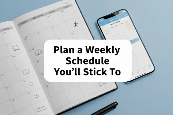how to plan weekly schedule