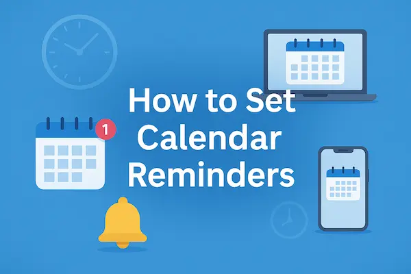 how set calendar reminders