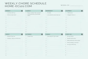 how to plan weekend chores